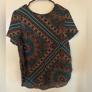 Alice Blue Patterned Blouse
